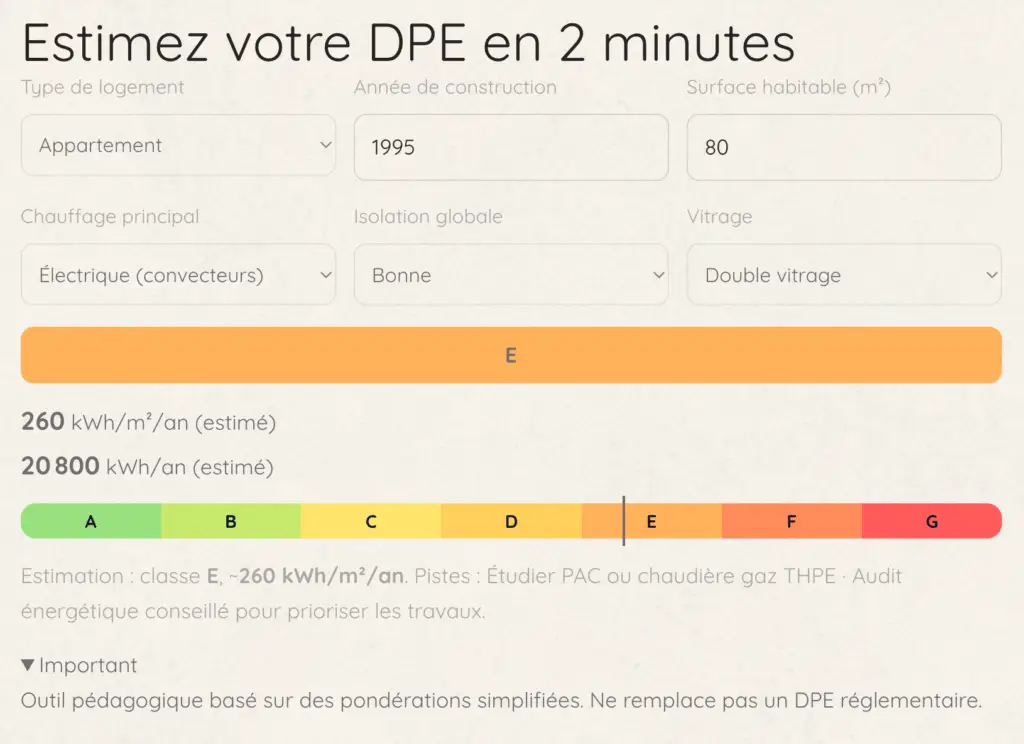 simulateur dpe en ligne gratuit